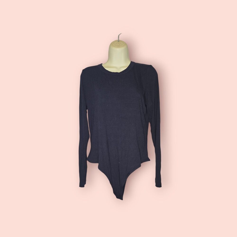 Pistola Navy Bailey Ribbed Long Sleeve Crew Neck Bodysuit XL Casual Versatile